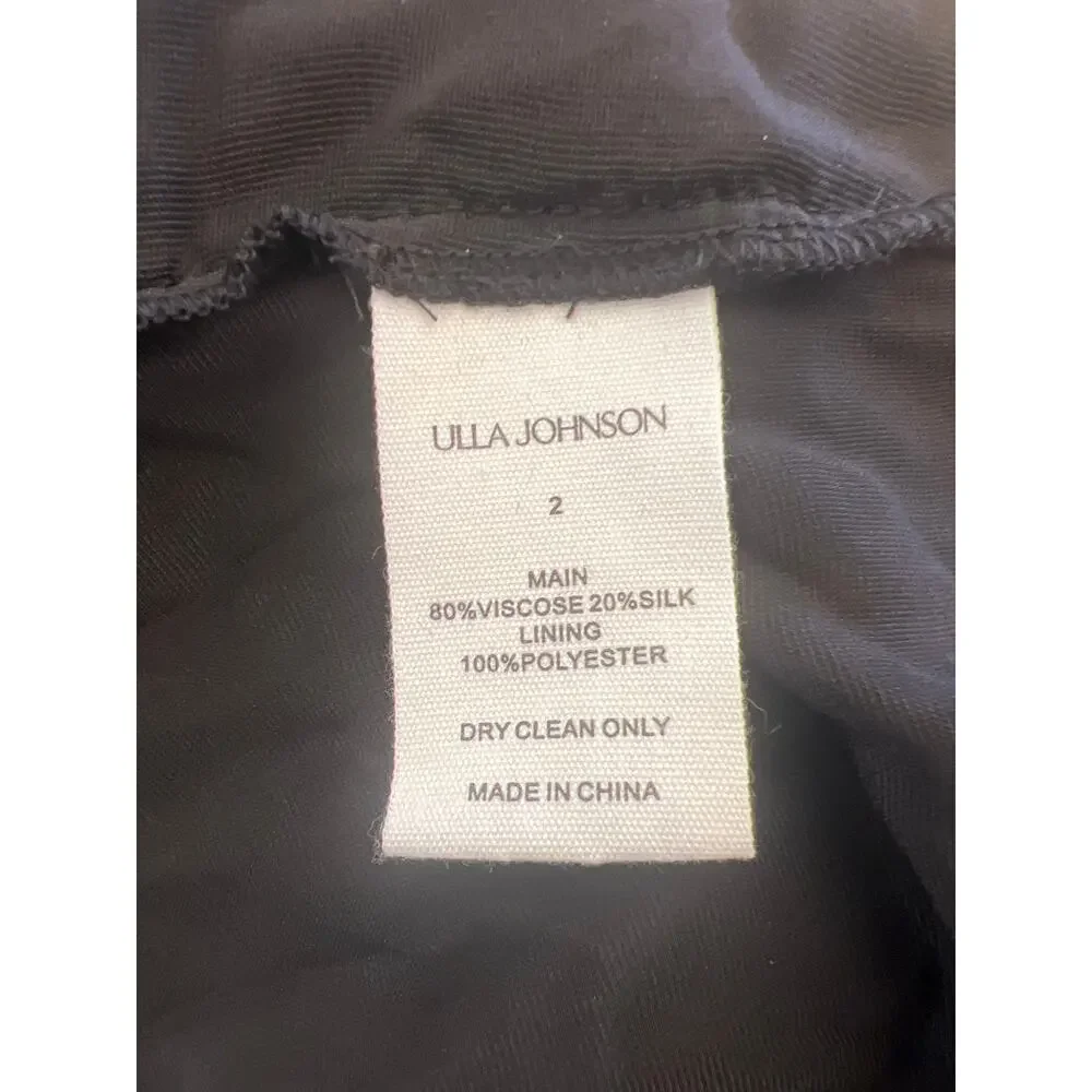 Tuckernuck ULLA JOHNSON  Black Delphine Dress Size 2 - Picture 3 of 3